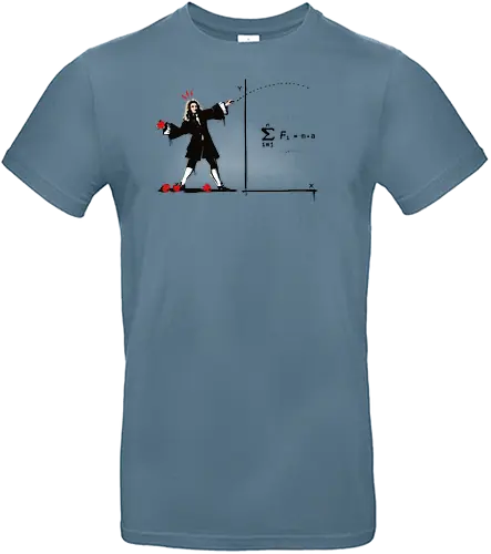 Newton’s Bombs - science, Newton, Gravity, Neutron Bomb, wissenschaft, apple, Isaac Newton, scientist, scientists - Standard T-Shirt