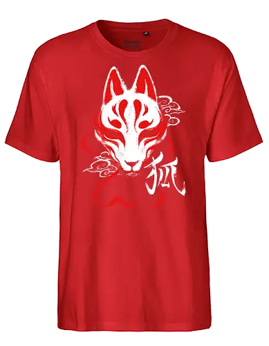 Kitsune mask - kitsune, mask, fuchs, nippon, japan - Fairtrade T-Shirt
