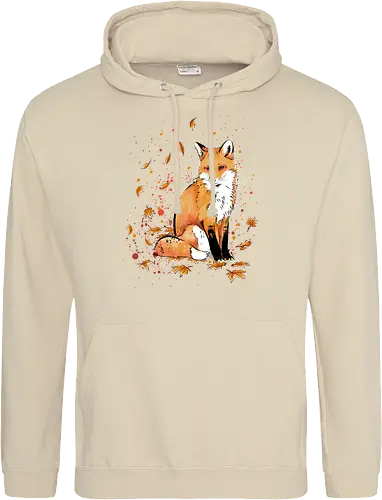 Fox in the Night - fox, fuchs, art, kunst, cute, niedlich - Standard Hoodie