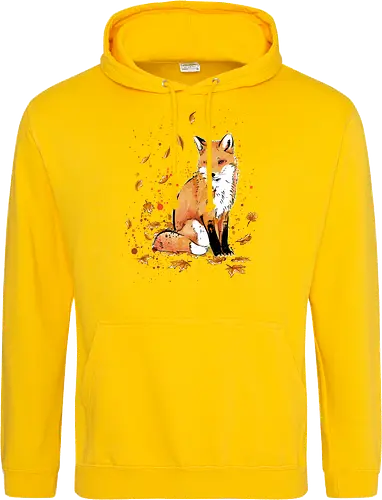 Fox in the Night - fox, fuchs, art, kunst, cute, niedlich - Standard Hoodie