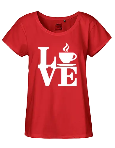 Coffee Love - kaffee, coffee, love, liebe, tasse kaffee, tasse - Fairtrade Girl Shirt