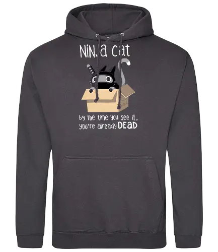 Ninja cat - ninja, cat, katze, schrödingers katze, box, karton - Standard Hoodie