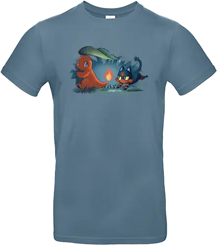 Stay close to me - fire, feuer, starter, Rain, regen, pocket, monster - Standard T-Shirt