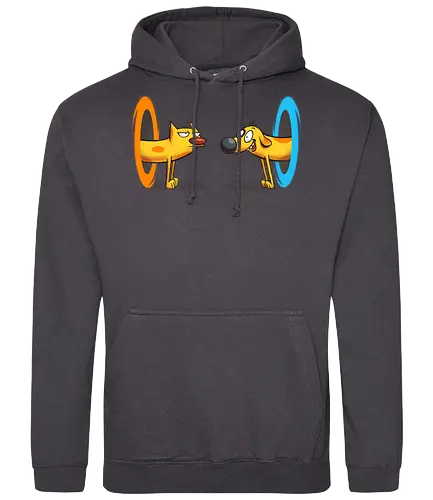 Finally we meet - Catdog, cat, dog, katze, hund, cartoon, 90s, portal - Standard Hoodie