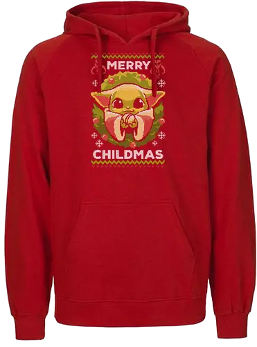 Merry Childmas - weihnachten, space opera, child, alien, Ugly christmas swter, swter - Fairtrade Hoodie