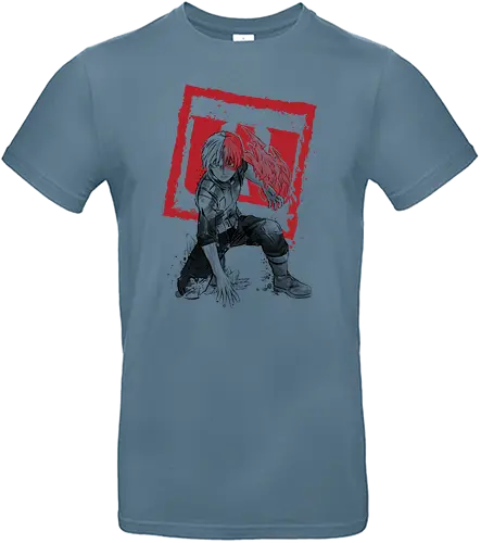Todoroki sumi-e - Hiroaka, katsuki bakugo, all might, saiyan, izuku midoriya, ochako uraraka, shoto todoroki, manga, anime, boku no hero, izuku, tenya iida, deku, Academia - Standard T-Shirt