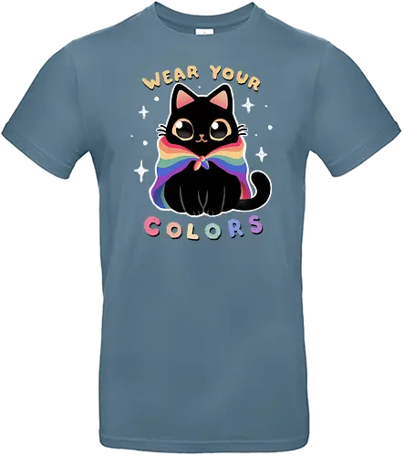 Wear your colors - cat, katze, regenbogen, Lgbtq, pride, rainbow - Standard T-Shirt