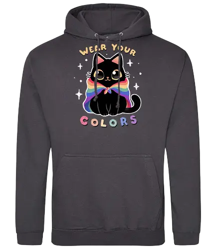 Wear your colors - cat, katze, regenbogen, Lgbtq, pride, rainbow - Standard Hoodie