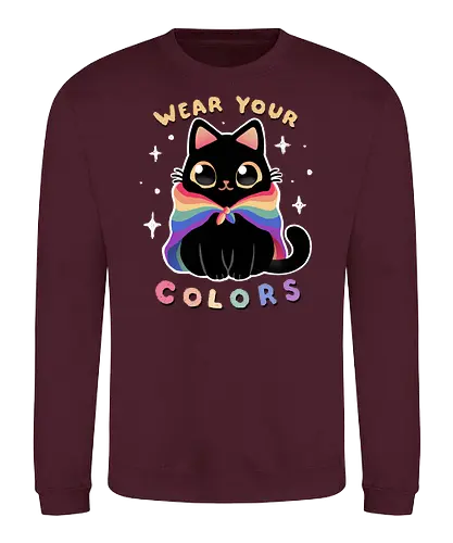 Wear your colors - cat, katze, regenbogen, Lgbtq, pride, rainbow - Sweatshirt