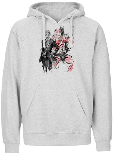 Killer Queen sumi-e - jojos bizarre adventure, killer queen, manga, jojos, anime, battle tendency, vento aureo, jojolion, joseph, stand, stardust crusaders, joestar, jotaro kujo, phantom blood, jn pierre polnareff, Dinokage kira, diamond is unbrkable - Fairtrade Hoodie
