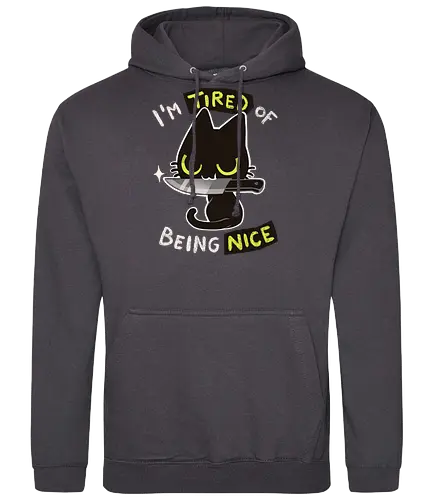 Tired of being nice - katze, cat, nice, bad, nett, cute - Standard Hoodie