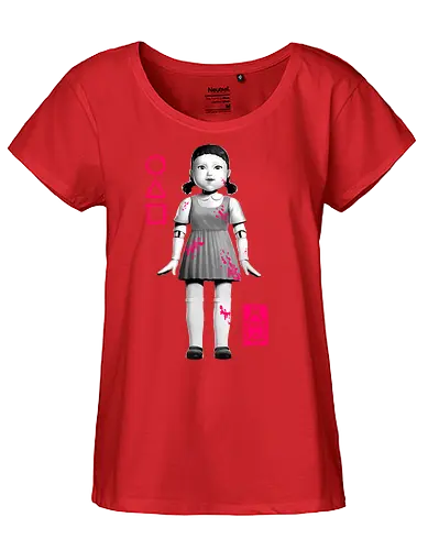 Green Light Red Light - squid, game, k-drama, tv - Fairtrade Girl Shirt