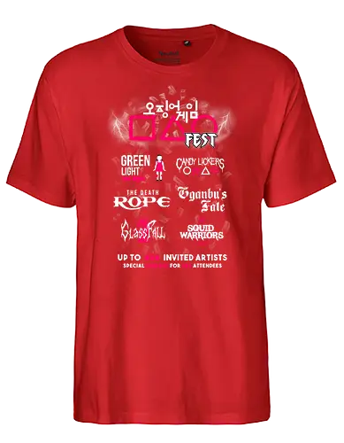 Squid Fest - squid, game, festival, music, metal, k-drama - Fairtrade T-Shirt