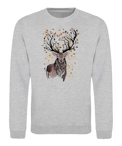 Autumn Feeling - deer, stag, hirsch, autumn, herbst, wald, forest, laub, lves - Sweatshirt