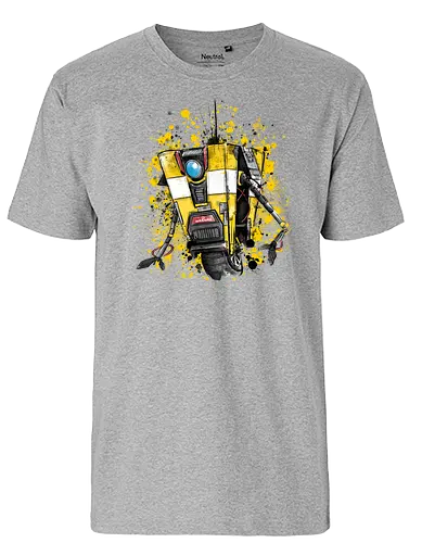Border Robot - Gaming, cl4p-tp, robot, Roboter, shooter, gaming, videogames - Fairtrade T-Shirt