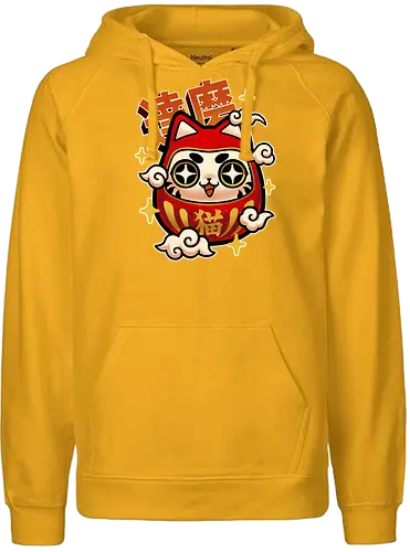 Neko Daruma - daruma, cat, katze, cute, japan - Fairtrade Hoodie