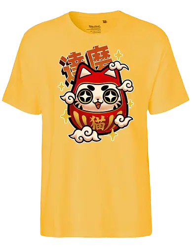 Neko Daruma - daruma, cat, katze, cute, japan - Fairtrade T-Shirt