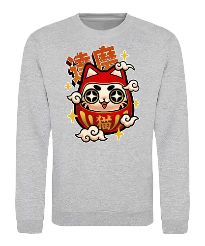Neko Daruma - daruma, cat, katze, cute, japan - Sweatshirt