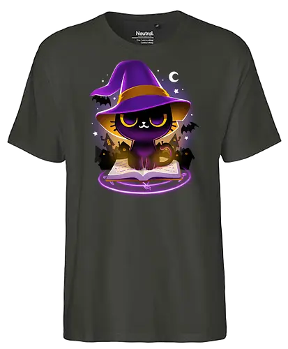 I put a spell on you - cat, katze, spell, witch, cute - Fairtrade T-Shirt