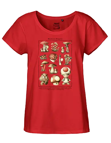Mushroom Kingdom - mushroom, Funghi, pilz, gaming - Fairtrade Girl Shirt