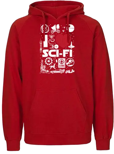 I Love Sci Fi - sci fi, film, serie, science fiction, fun, fan - Fairtrade Hoodie