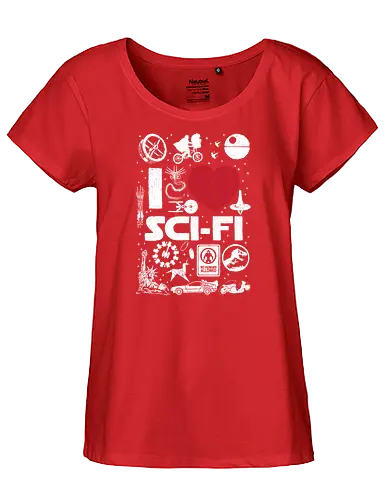 I Love Sci Fi - sci fi, film, serie, science fiction, fun, fan - Fairtrade Girl Shirt