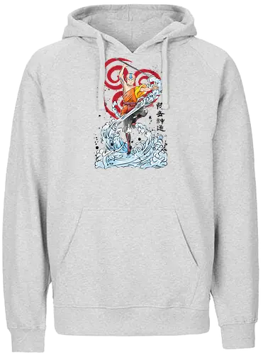 The Power of the Air Nomads - last, air, anime, watercolor, Bender - Fairtrade Hoodie