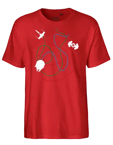 Space Scrawl - gaming, Squadron, Spaceships, fighter, movie, space opera - Fairtrade T-Shirt
