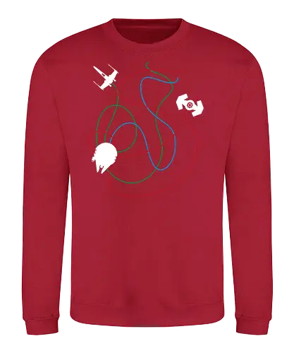 Space Scrawl - gaming, Squadron, Spaceships, fighter, movie, space opera - Sweatshirt
