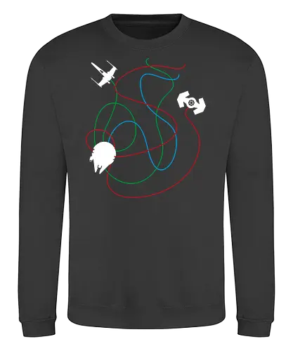 Space Scrawl - gaming, Squadron, Spaceships, fighter, movie, space opera - Sweatshirt