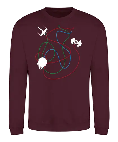 Space Scrawl - gaming, Squadron, Spaceships, fighter, movie, space opera - Sweatshirt