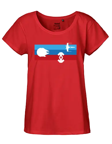 Minimalist Spaceships - space opera, ship, sci-fi - Fairtrade Girl Shirt