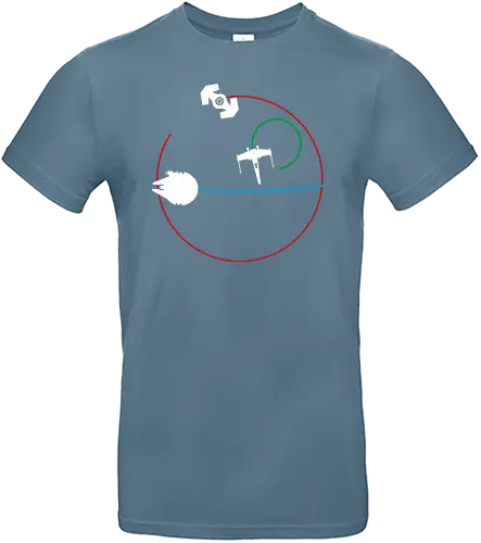 Neon Space Battle - neon, Space battle, scifi, space opera, spaceship - Standard T-Shirt