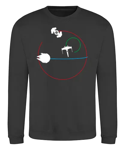 Neon Space Battle - neon, Space battle, scifi, space opera, spaceship - Sweatshirt