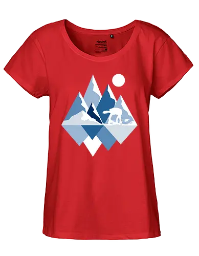 Ice Planet View - ice planet, scifi, view, space opera, movie, film - Fairtrade Girl Shirt