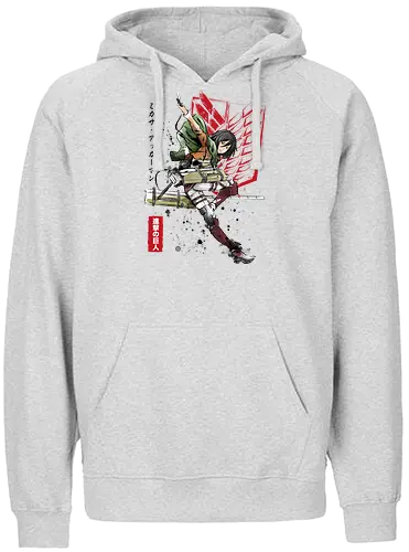 Soldier Mikasa - aot, attack, titan, anime, jäger - Fairtrade Hoodie