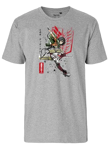 Soldier Mikasa - aot, attack, titan, anime, jäger - Fairtrade T-Shirt