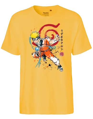 Fury of the Rasengan - anime, manga, shinobi, ninja, sumi-e - Fairtrade T-Shirt