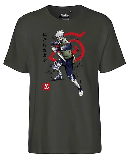 Kakashi of the Sharingan - anime, manga, ninja, shinobi - Fairtrade T-Shirt