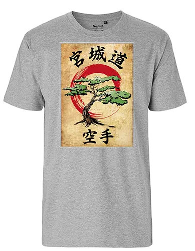 Miyagi Do Wootblock - japan, myagi, nippon, Bonsai, tree, movie, karate kid, Mr. Myagi - Fairtrade T-Shirt
