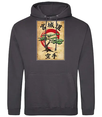 Miyagi Do Wootblock - japan, myagi, nippon, Bonsai, tree, movie, karate kid, Mr. Myagi - Standard Hoodie