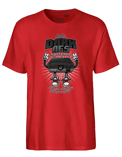 My old Friend - simon and garfunkel, mashup, fun, classic gaming, entertainment system, gaming, retro, classic, darkness - Fairtrade T-Shirt