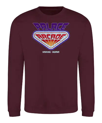 Palace Arcade - stranger kids, eleven, will, mike, dustin, lucas, tv, series, arcade, serie, classic gaming - Sweatshirt