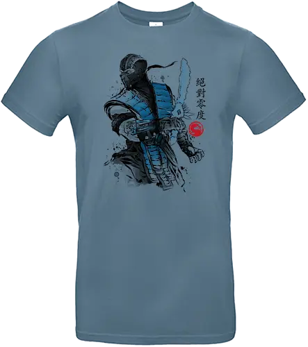 Ice Warrior sumi-e - gaming, sumi-e, sub zero, movie, bt em up - Standard T-Shirt