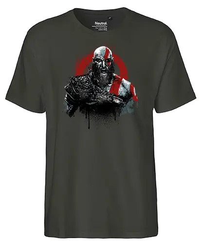 The God Returns - kratos, gaming, console, wargod, god, games, the boy, mythology - Fairtrade T-Shirt