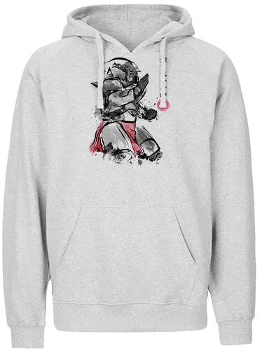 Alphonse sumi-e - anime, manga, alchemist, full metal, sumi-e - Fairtrade Hoodie