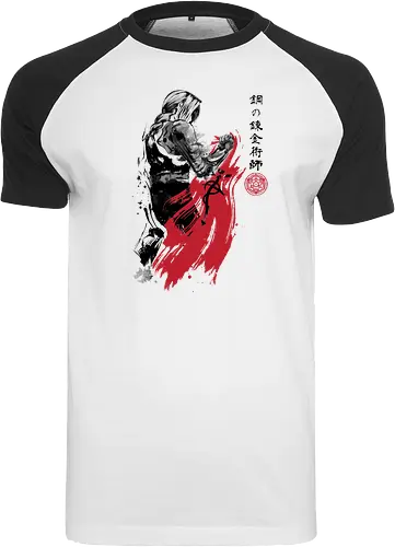 Edward sumi-e - anime, manga, sumi-e, full metal, alchemist - Raglan T-Shirt