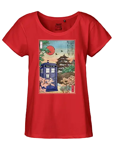 The Tardis in Japan - series, tv, doctor, who, tardis, japan, mashup - Fairtrade Girl Shirt