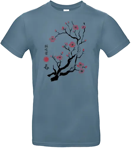 Spring colors in Japan - hanami, japan, kirschblüte, sakura, cherry blossom, Cherry, Kirsche, sumi-e - Standard T-Shirt
