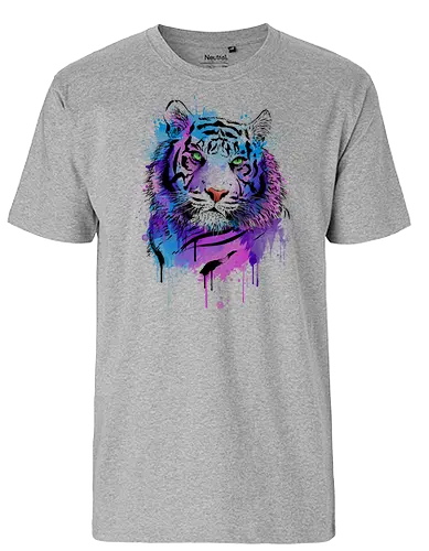 Tiger Watercolor - tiger, art, kunst, animal, tier - Fairtrade T-Shirt